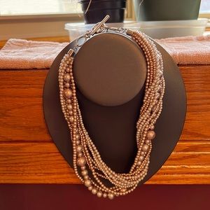 Talbots 18 inch multi strand pearl necklace
